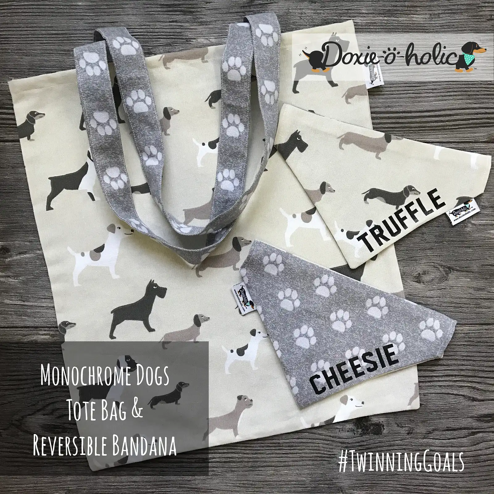 Thumbnail: Monochrome Dogs & Paw Prints