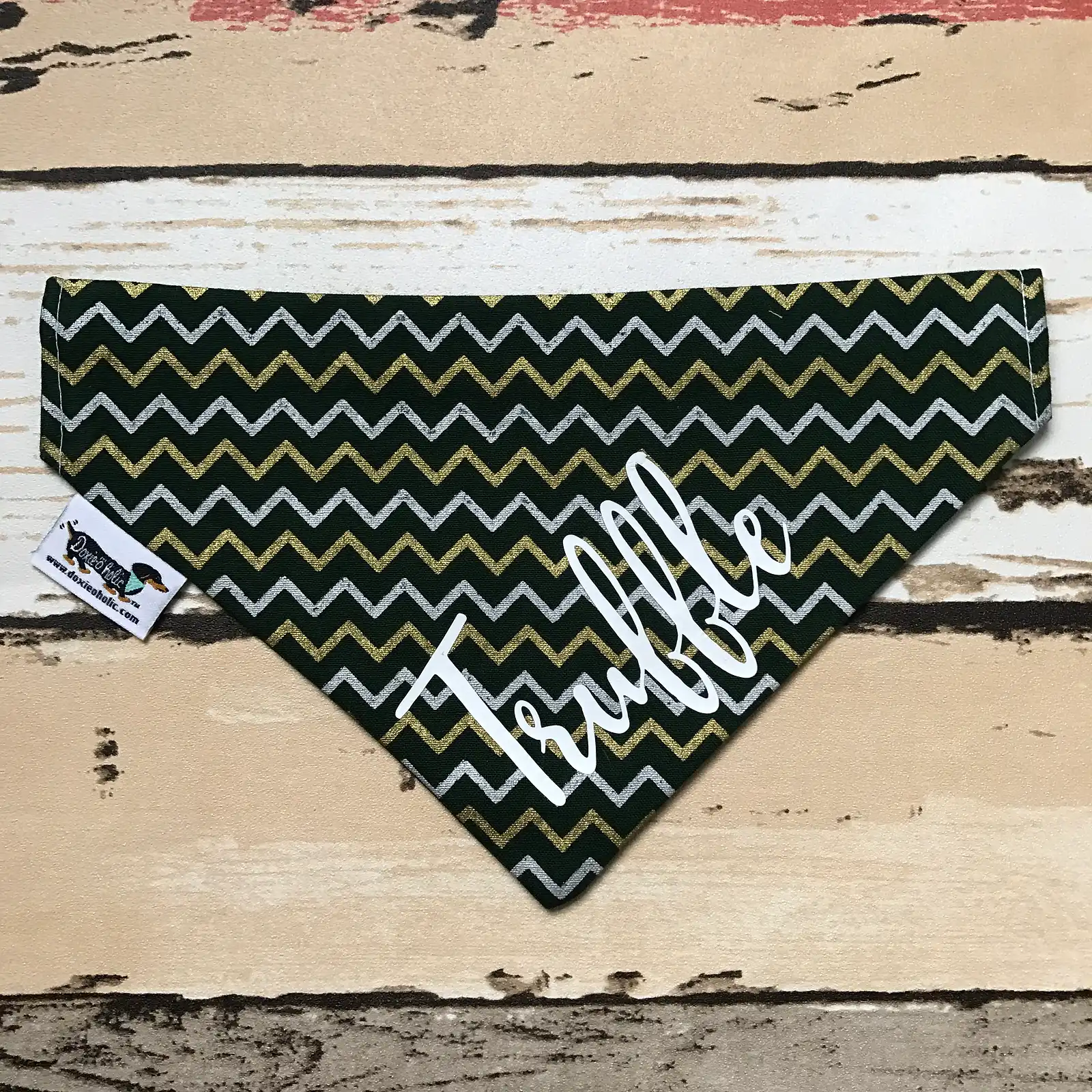 Thumbnail: Polka Glitters & Chevron Glitters (Dark Green on both sides)