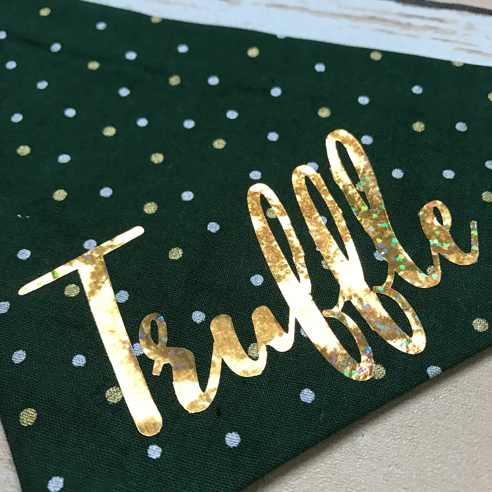 Thumbnail: Polka Glitters & Chevron Glitters (Dark Green on both sides)